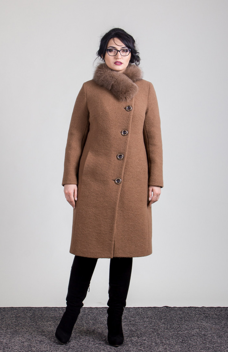 Пальто 1-078L Латте