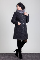 Пальто 1-076 Темно-серый