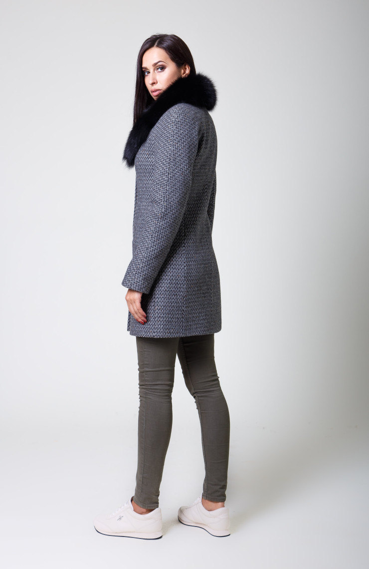 Пальто 1-076 Графит