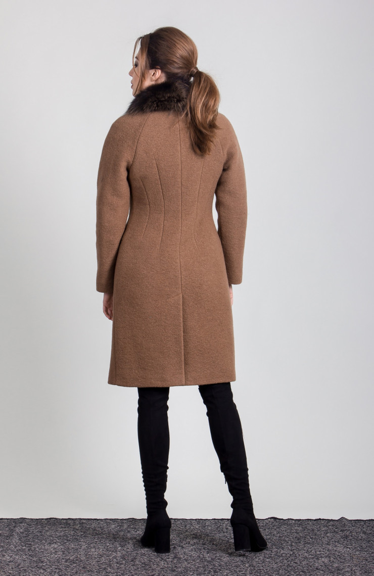 Пальто 1-074L Латте