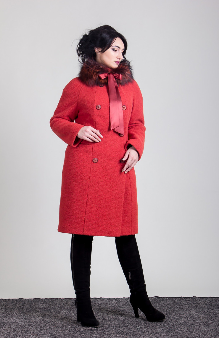 Пальто 1-074L Терракот