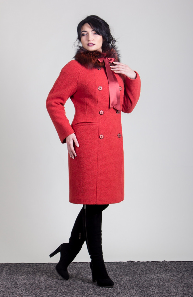 Пальто 1-074L Терракот