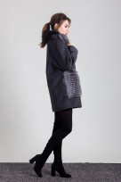 Пальто 1-063П Темно-серый