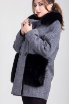 Пальто 1-063П Светло-серый