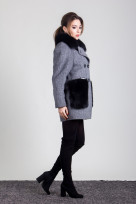 Пальто 1-063П Светло-серый