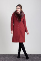 Пальто 1-183IT Красное дерево