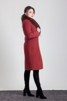 Пальто 1-183IT Красное дерево