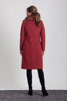 Пальто 1-183IT Красное дерево