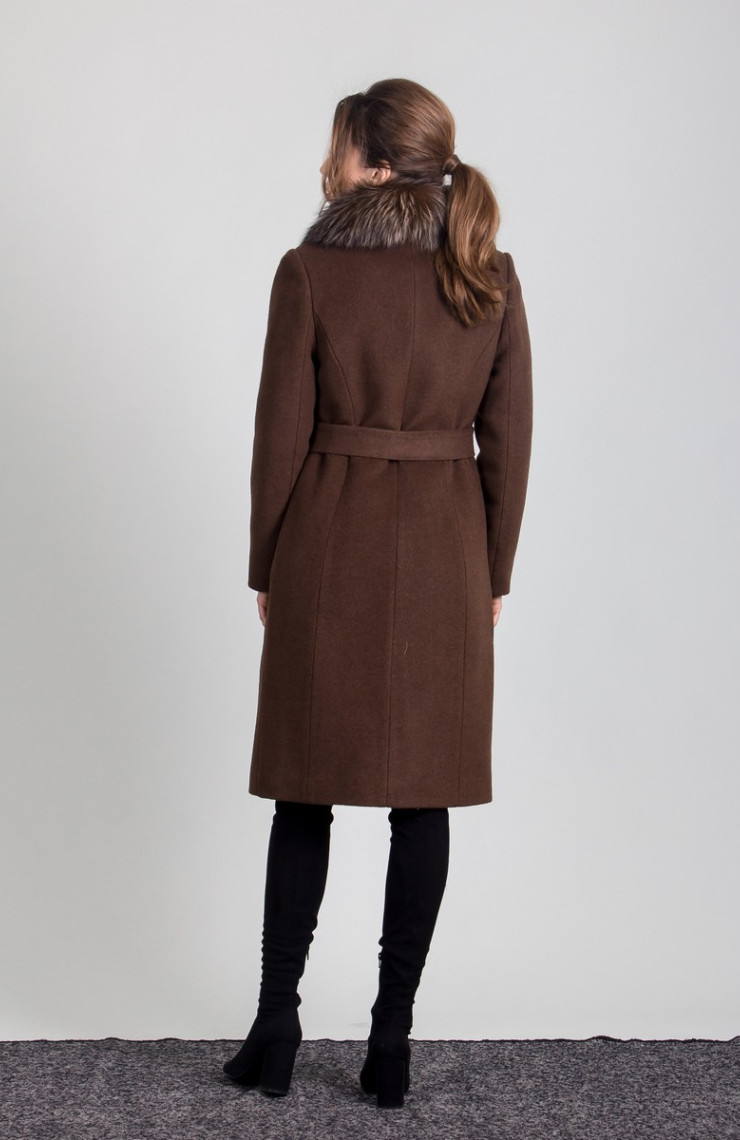 Пальто 1-183IT Шоколад