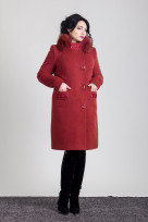 Пальто 1-092IT Красное дерево