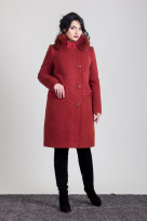 Пальто 1-092IT Красное дерево