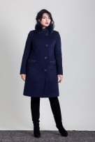 Пальто 1-092IT Темно-синий