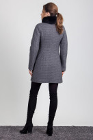 Пальто 1-076 Меланж серый