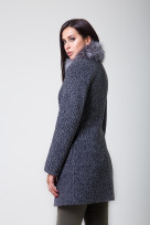 Пальто 1-076 Сине-черный