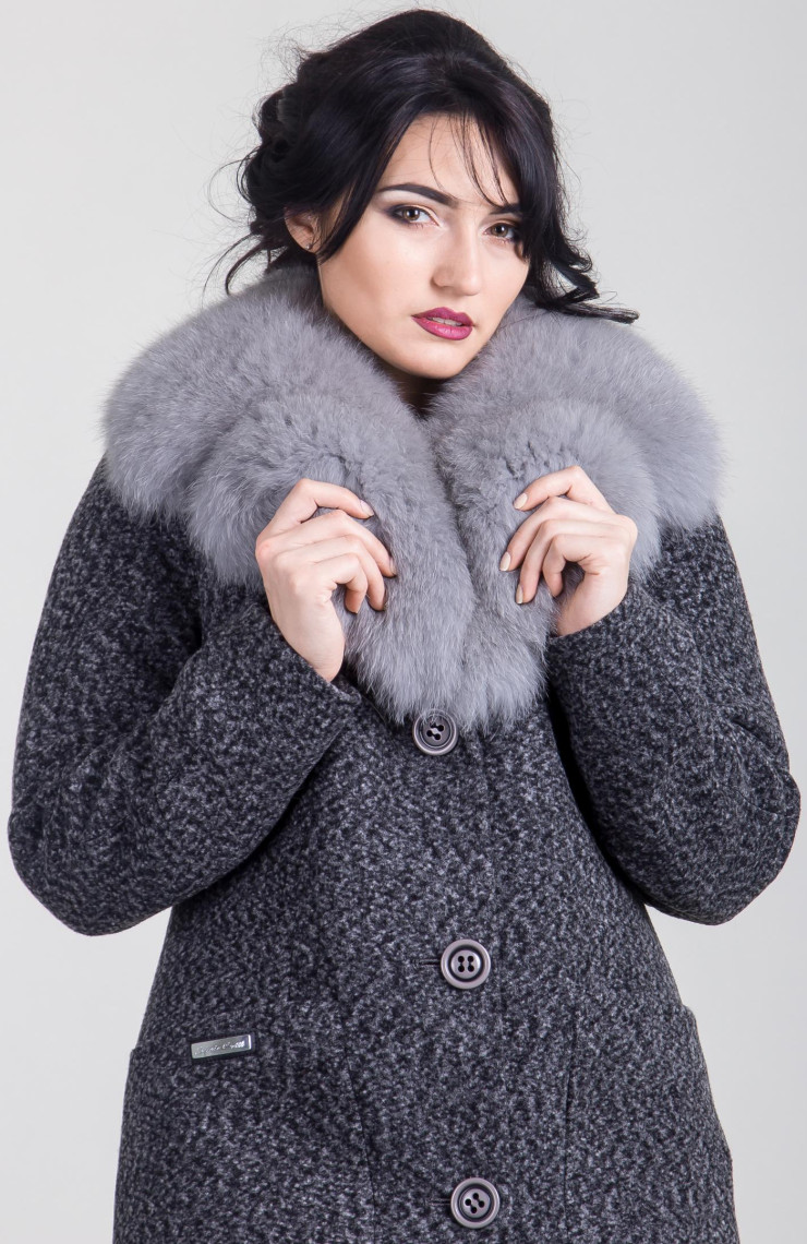 Пальто 1-179 Графит