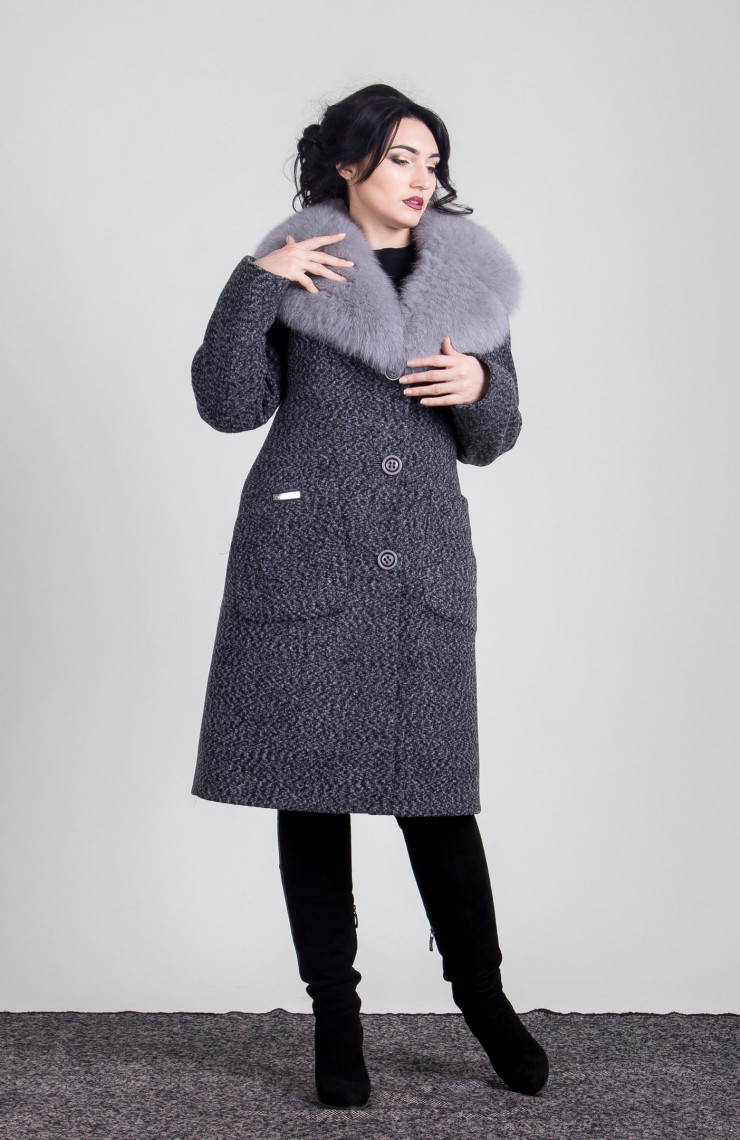 Пальто 1-179 Графит