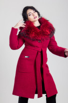 Пальто 1-179L Вишневый