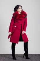 Пальто 1-179L Вишневый