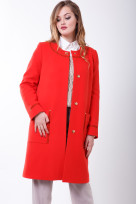 Пальто S-2038 Золотой кораловый