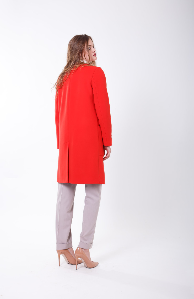 Пальто S-2038 Золотой кораловый