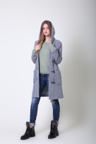 Пальто S-303 Серо-голубой