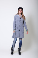 Пальто S-303 Серо-голубой