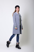 Пальто S-303 Серо-голубой