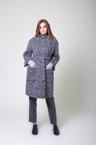 Пальто 2-466L Дымчато сиреневый