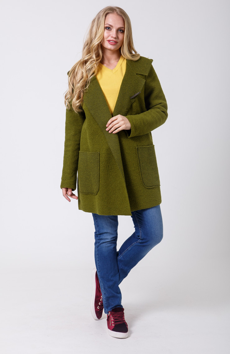 Пальто 3-012L Мох