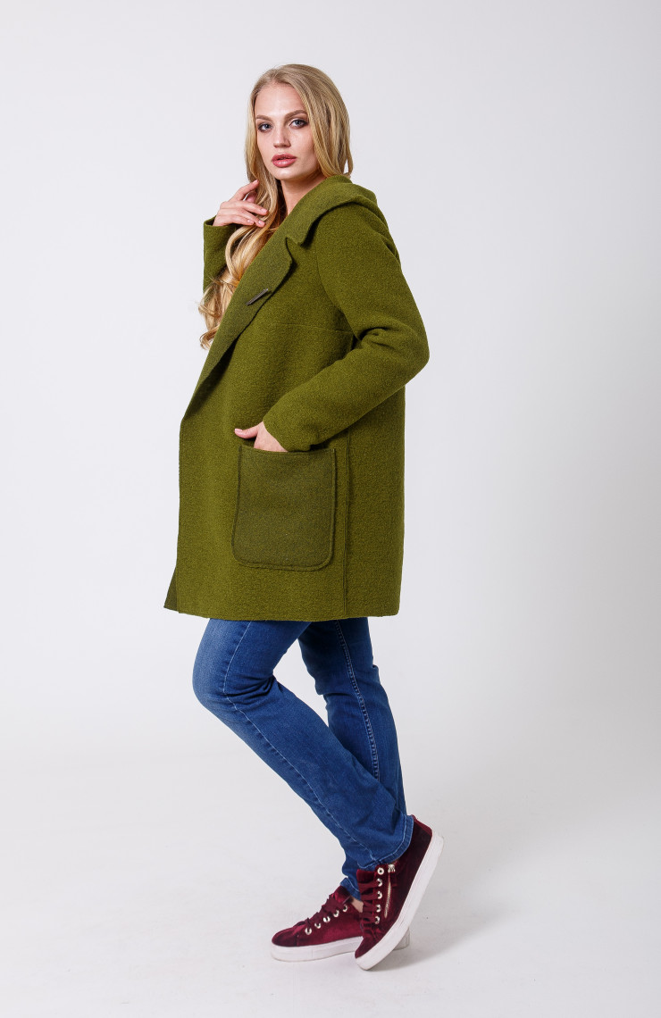 Пальто 3-012L Мох