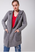 Пальто 3-012L Серый