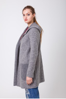 Пальто 3-012L Серый