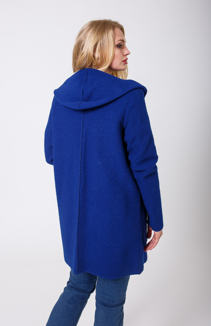 Пальто 3-012L Кобальт