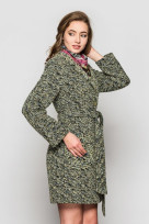 Пальто 2-449L Оливковый
