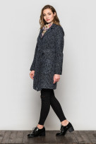 Пальто 2-449L Сине-черный