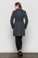 Пальто 2-449L Сине-черный