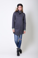 Пальто S-2042 Серый меланж