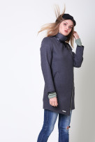 Пальто S-2042 Серый меланж