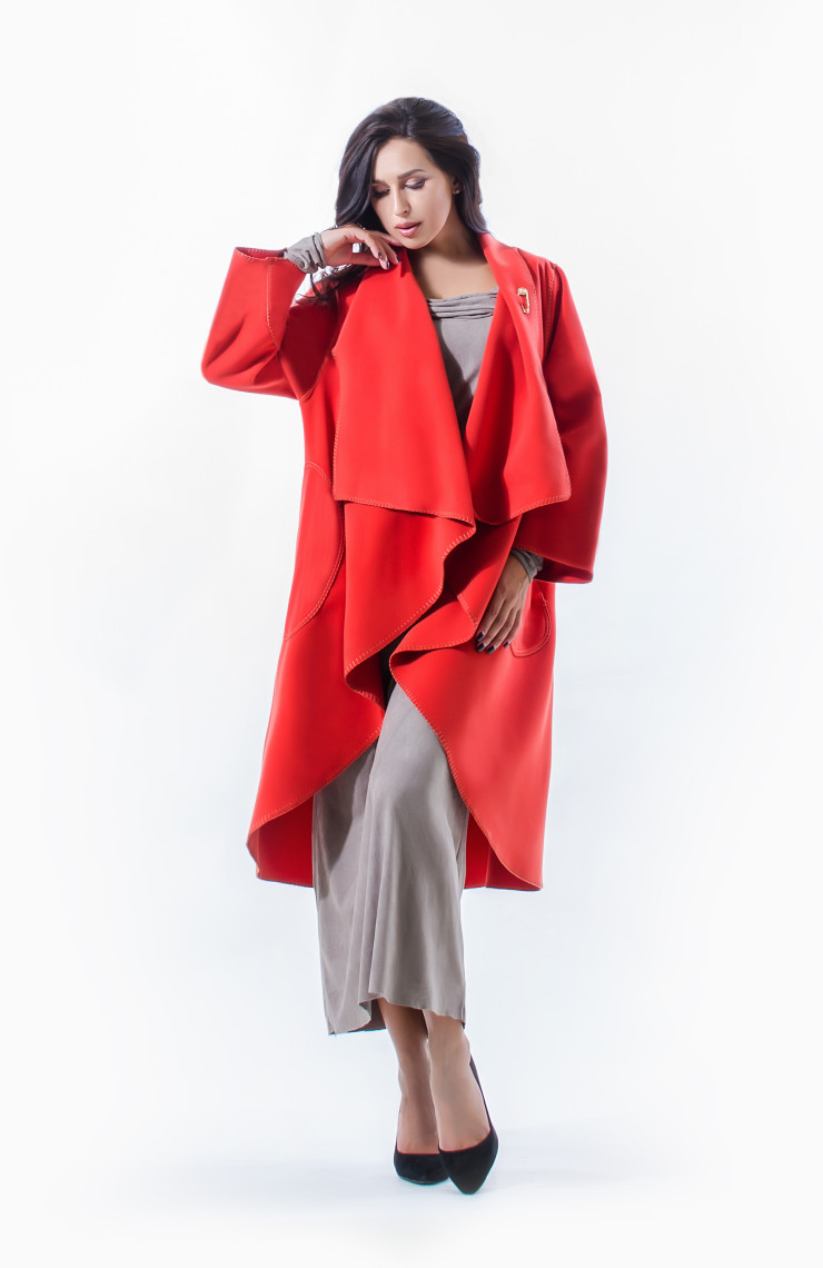 Пальто S-307 Червоное золото