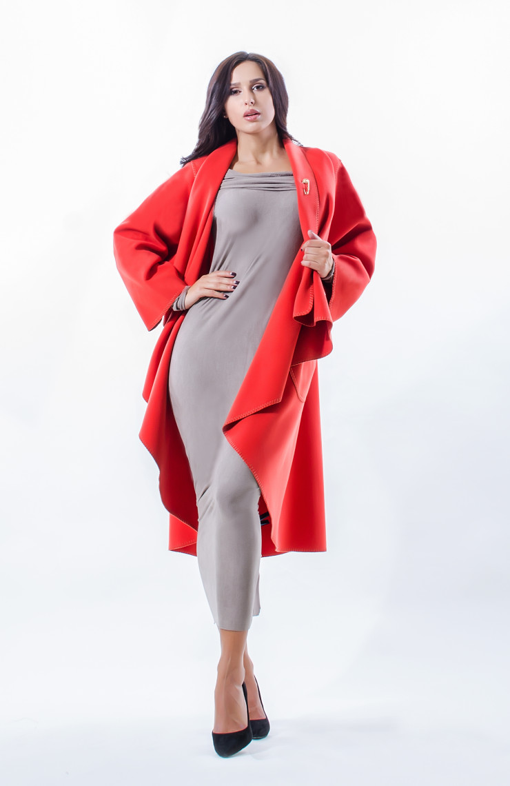 Пальто S-307 Червоное золото