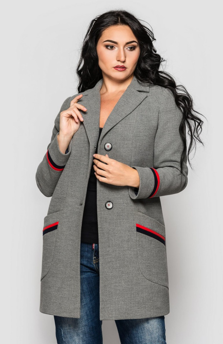 Пальто 2-475/9 Серый