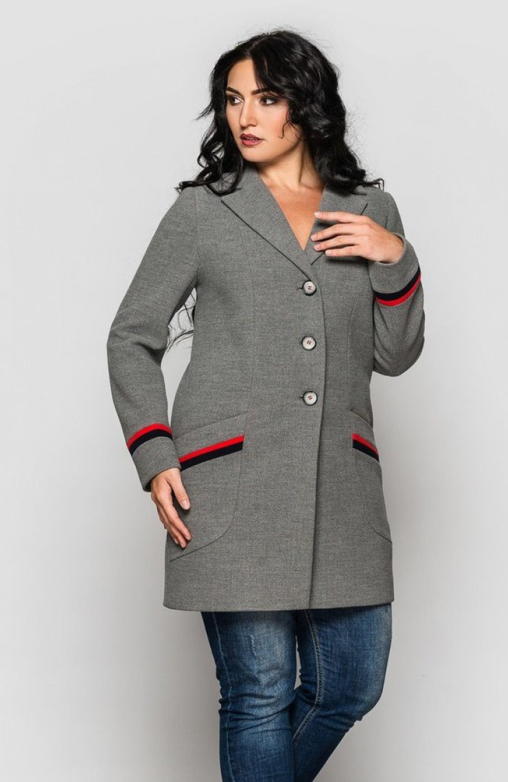 Пальто 2-475/9 Серый