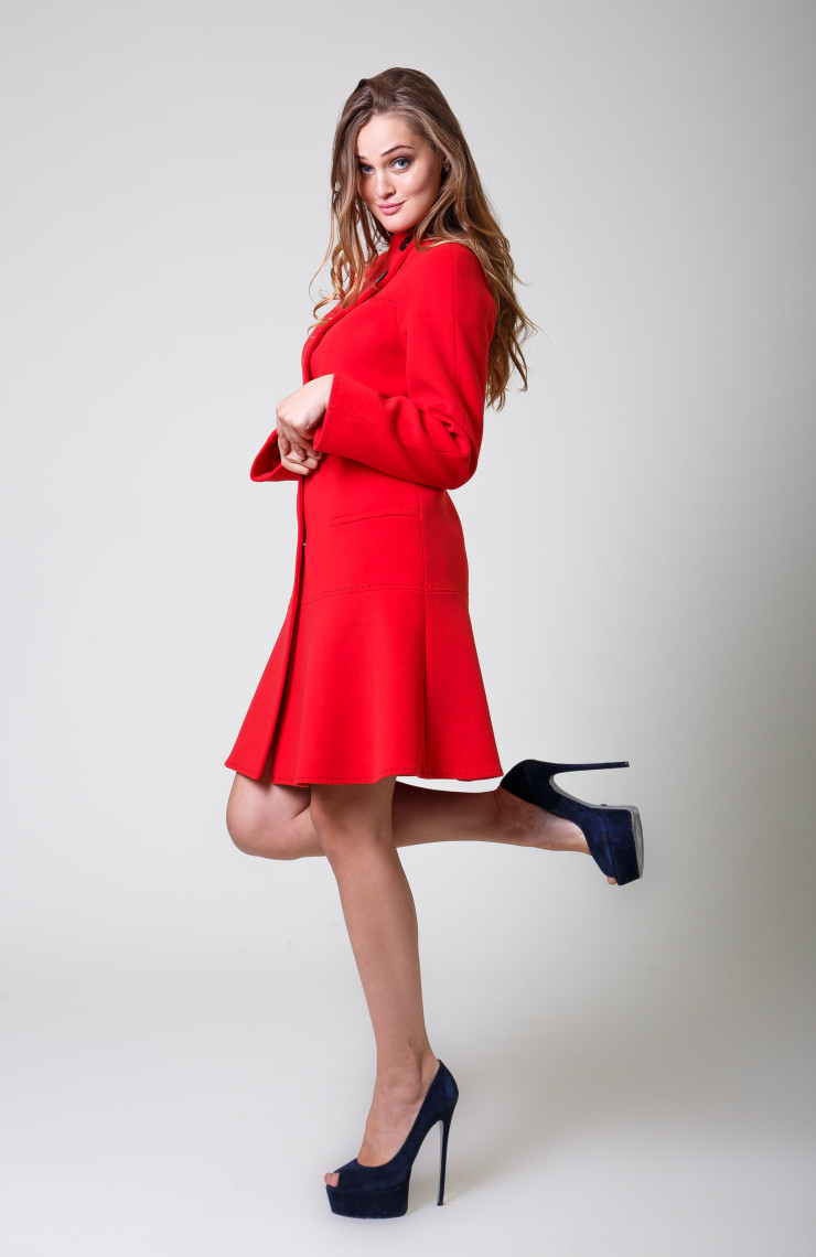 Пальто S-2052/9 Нежно красный