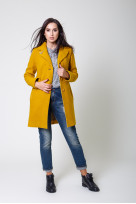 Пальто 3-009L Горчичный