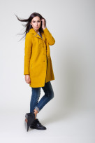 Пальто 3-009L Горчичный