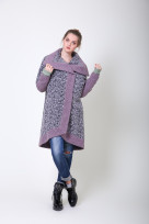 Пальто S-2051L Сиреневый Меланж