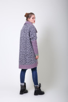 Пальто S-2051L Сиреневый Меланж