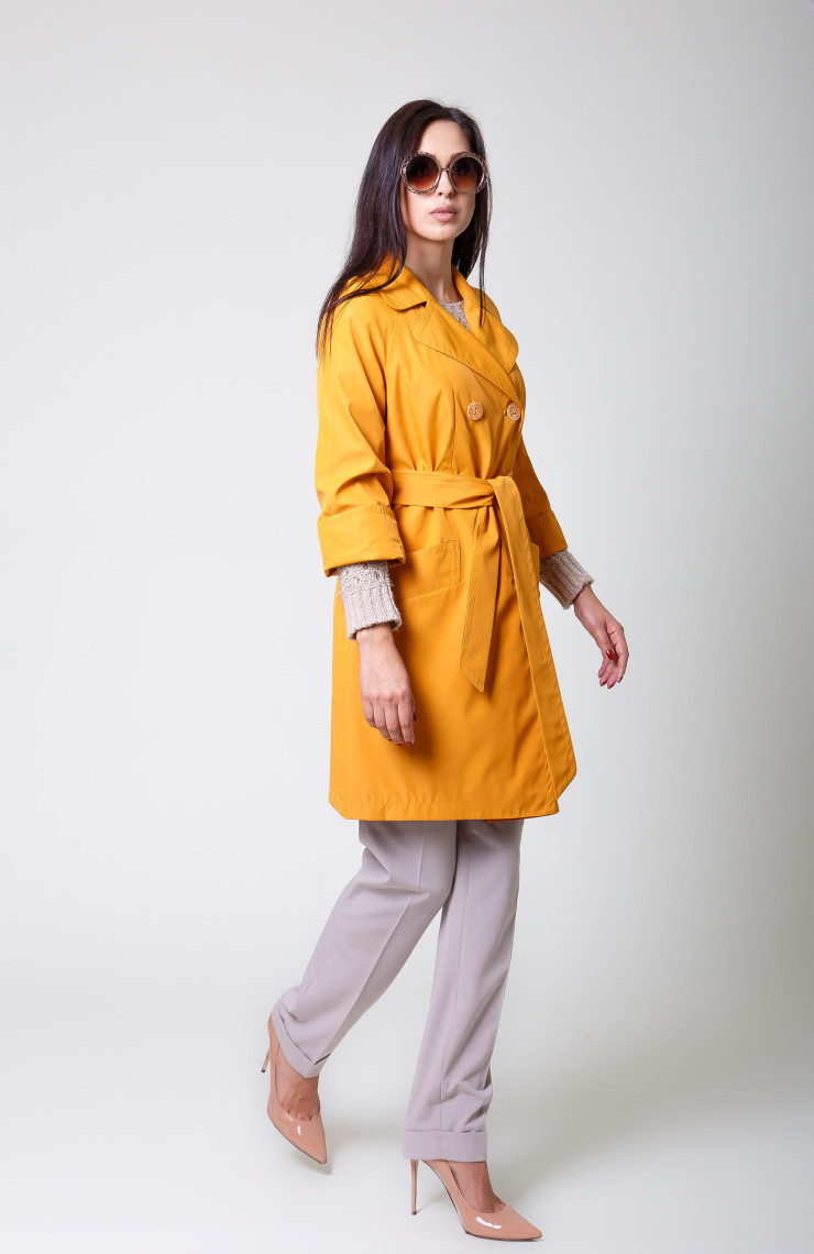 Плащ 4-028 Горчичный