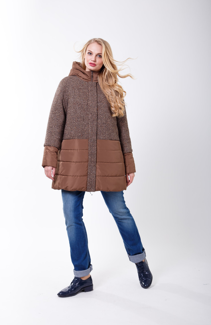 Пальто S-2067 Светло-коричневый