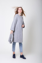 Пальто S-2068 Светло-серый